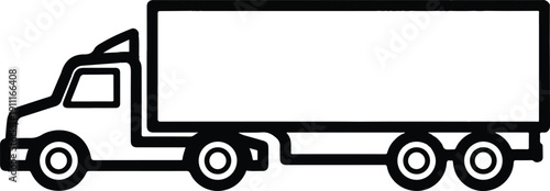 A large truck driving down the highway with cargo