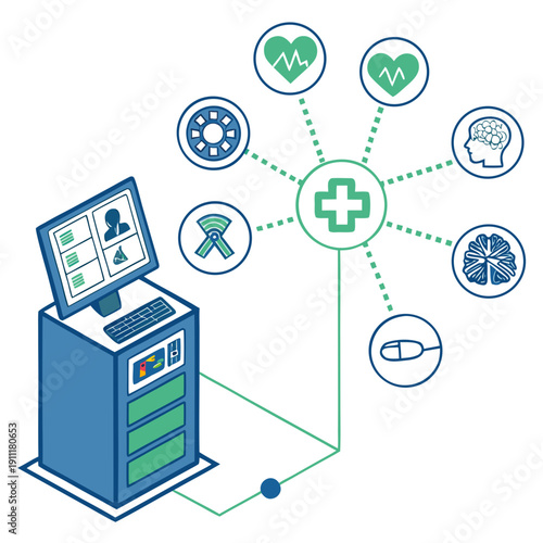 Modern medical technology connects healthcare and data analysis