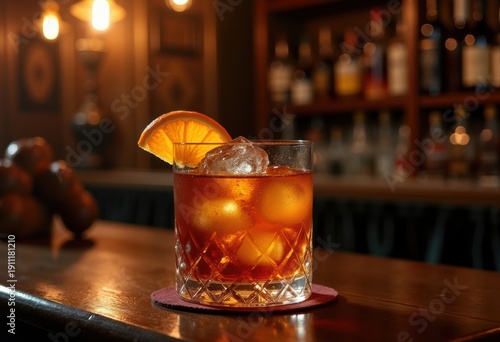 Classic Speakeasy Old Fashioned Cocktail Distinguished Tradition Mysterious Vibe Citrus Twist