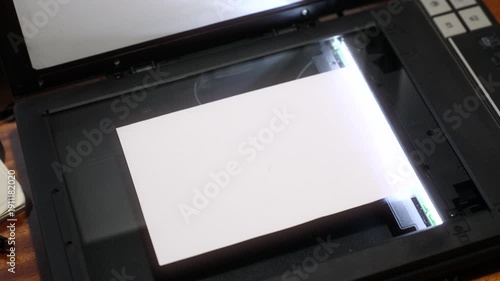 Document Scanning Process on Flatbed Scanner