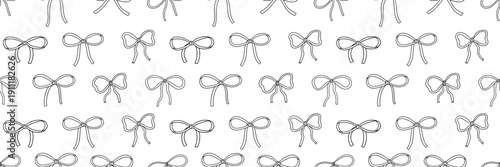 Fotografía Coquette Cute seamless pattern with bow set