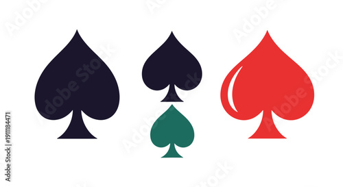 Spade Line art color minimal style