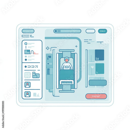 AI Hospital Bed Allocation Dashboard Vector