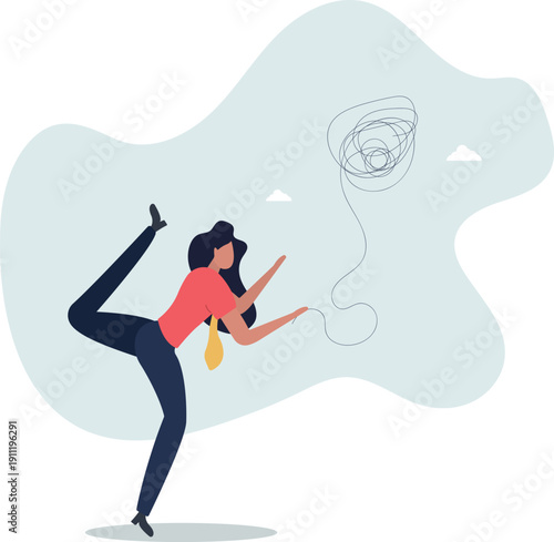 Leadership to deal and handle business problem, skill and decision to overcome difficulty or uncertainty,person's life situation and his activities.