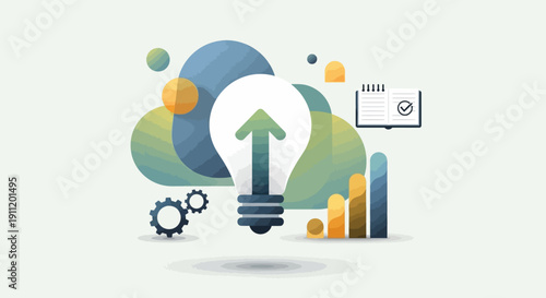 Innovative Idea Generation and Business Growth Strategy Concept