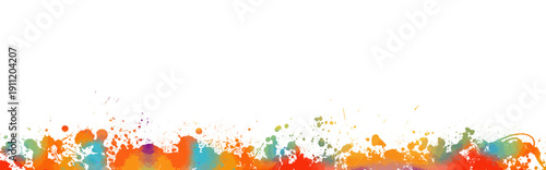 Frame of colored blots. Hand drawn. Not AI, vector illustration.