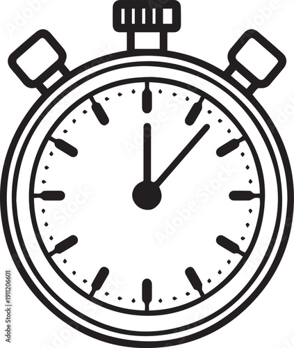 An illustrative graphic of a classic stopwatch, a timeless emblem of precision and measured time.