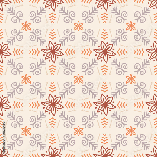 Ethnic boho seamless pattern. Traditional ornament. Tribal pattern. Folk motif.