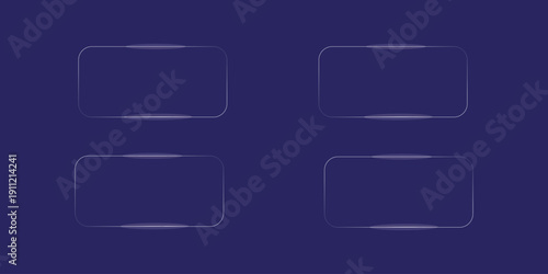 Four Rounded Rectangles with White Outline on a Deep Blue Background