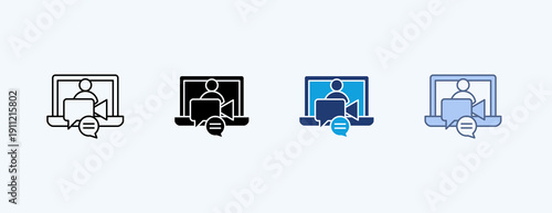 Visual Storytelling Multiple Icon Illustration Vector