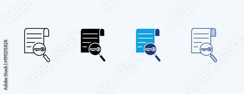Keyword Research Multiple Icon Illustration Vector