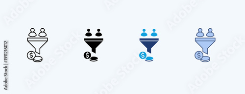 Lead Generation Multiple Icon Illustration Vector