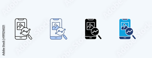 Social Analytics Multiple Icon Illustration Vector