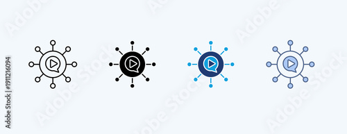 Viral Content Multiple Icon Illustration Vector