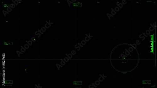 Wallpaper Mural Sci-fi hud animation for web designers set in a futuristic space environment during digital development phase Torontodigital.ca