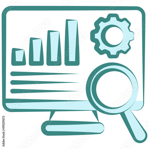 Dashboard Hand Drawn Dual Tone Color Icon, Mini Illustration For Modern Concept, Ui, Ux Web And App Development. Related To Seo And Online Marketing.
