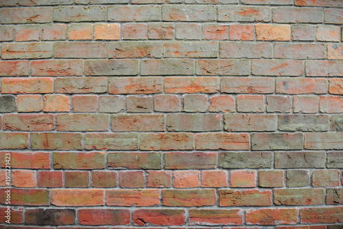 Red brick house wall background