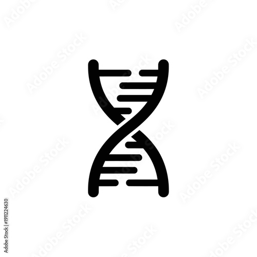 DNA double helix structure illustration on plain background