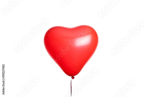 Red Heart Balloon on transparent background