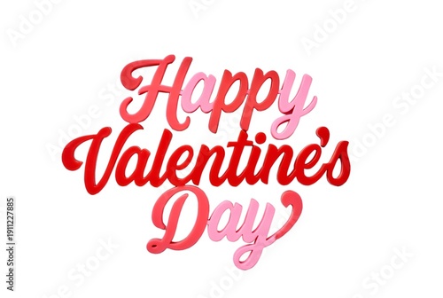 Happy Valentine's Day text on transparent background