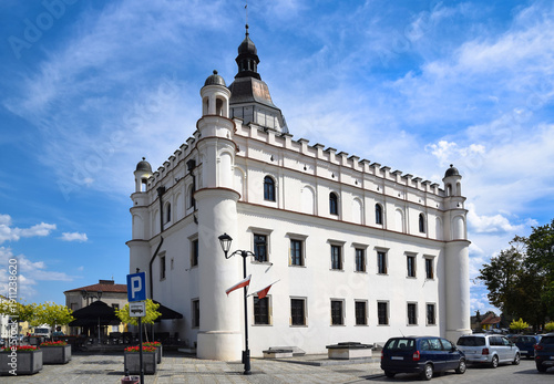Late Renaissance Town Hall located on the market square in Szydlowiec, Masovian Voivodeship, Poland.