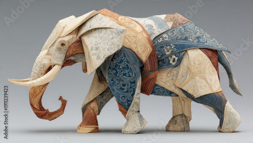 a colorfull elephant