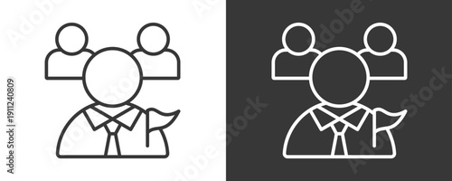 Leadership Icon Set Vector Collection Isolated In Black And White