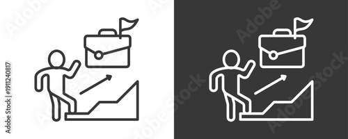 Career Development Icon Set Vector Collection Isolated In Black And White