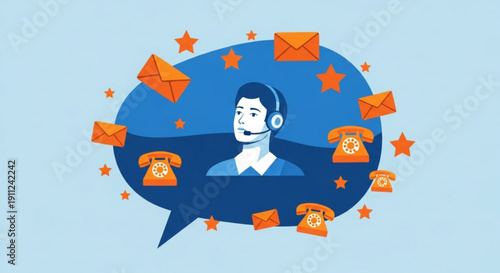 Professional Customer Support Agent Providing Omnichannel Communication Services