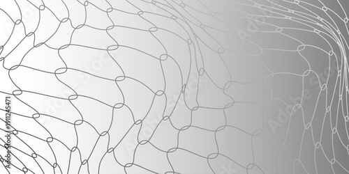 Six different net patterns. Rope net vector silhouette. Soccer, football, volleyball, tennis and tennis net pattern. Fisherman hunting net rope texture pattern