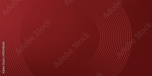 Abstract red background with glowing curve lines. Modern shiny red gradient geometric circle lines pattern. Futuristic concept. Suit for banner, brochure, poster, presentation, cover, website