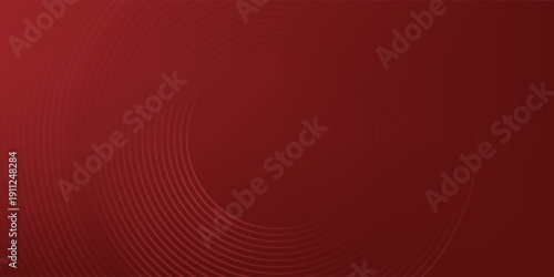 Abstract red background with glowing curve lines. Modern shiny red gradient geometric circle lines pattern. Futuristic concept. Suit for banner, brochure, poster, presentation, cover, website
