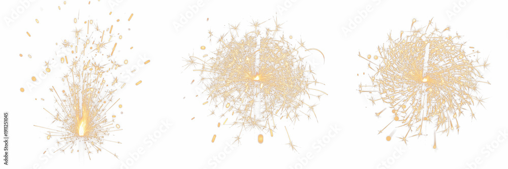Fototapeta premium Firework Spark Particles Isolated on Black Background, Pyrotechnic Glitter Spark Burst Overlay, Festival Fireworks Particle Effect, Spark Explosion Texture for VFX, Video Editing, Motion Graphics, Com