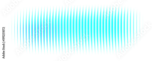 Abstract vertical blue light bar pattern background with glowing cyan center, creating a vibrant digital sound wave or equalizer effect, isolated on