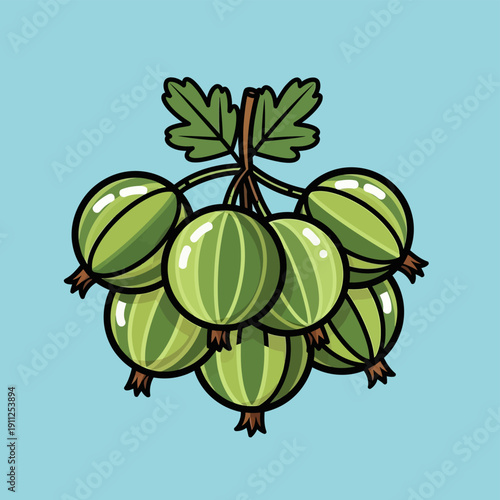 Gooseberries on a Branch.