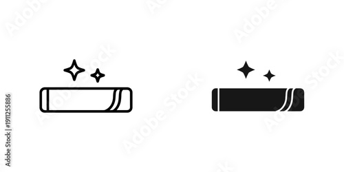 Luxury Lipstick Icons with Sparkles on White Background