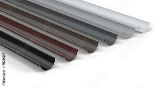 Tablou pe pânză Drainage gutters collection - 3D illustration