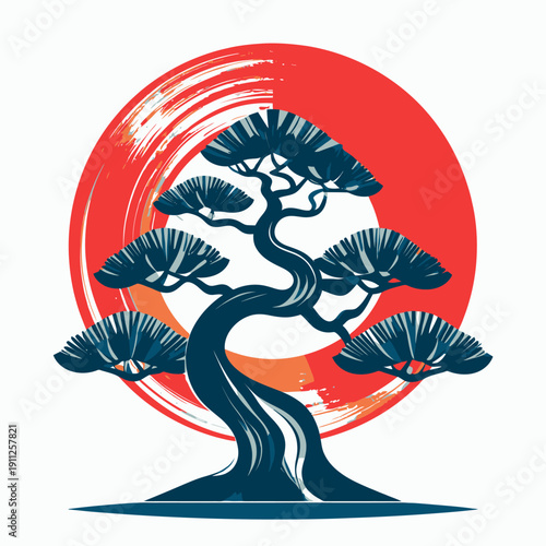 Beautiful Bonsai Tree with Colorfull design