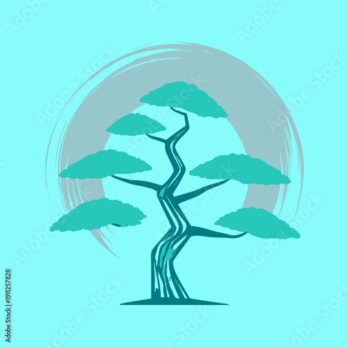 Beautiful Bonsai Tree with Colorfull design