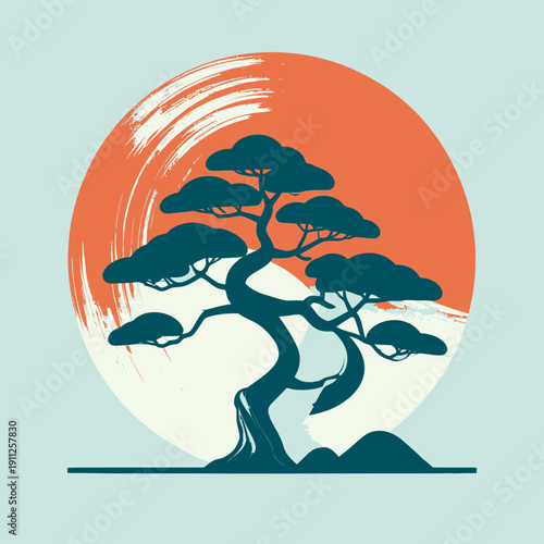 Beautiful Bonsai Tree with Colorfull design