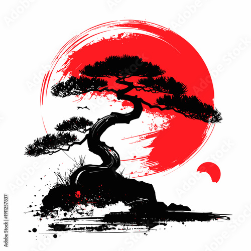 Beautiful Bonsai Tree with Colorfull design