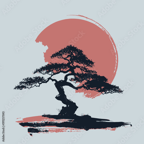 Beautiful Bonsai Tree with Colorfull design