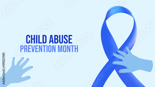 Child Abuse Prevention Month April Awareness Safe. For campaigns, posters, social media, and educational websites. Vector illustration.