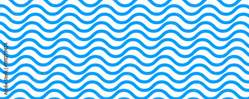 Seamless pattern with white and blue wavy lines modern illustrator