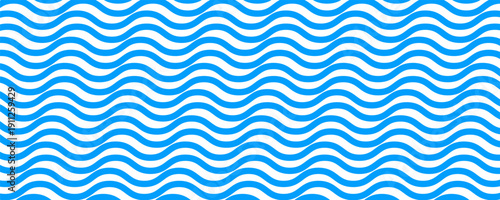 Seamless pattern with white and blue wavy lines modern illustrator