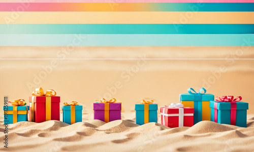 variety of colorful gift bo...