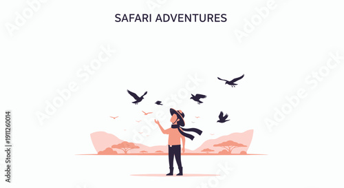 Savanna Explorer Interacting With Wildlife