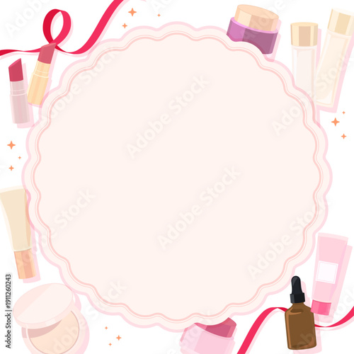 母の日のコスメフレーム_文字・背景なし_正方形