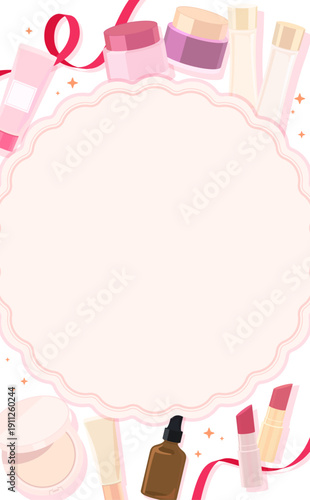 母の日のコスメフレーム_文字・背景なし_縦