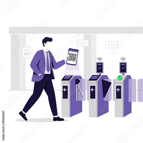 Seamless Digital Access With Smartphone And Modern Turnstiles In Public Transport